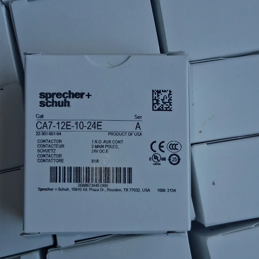 Sprecher Schuh Contactor CA7-12E-10-24E Ser A 24V DC E 3 Main NEW